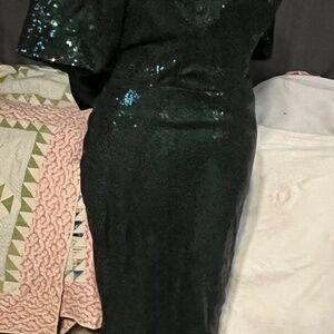 Dark Green sparkly holiday dress